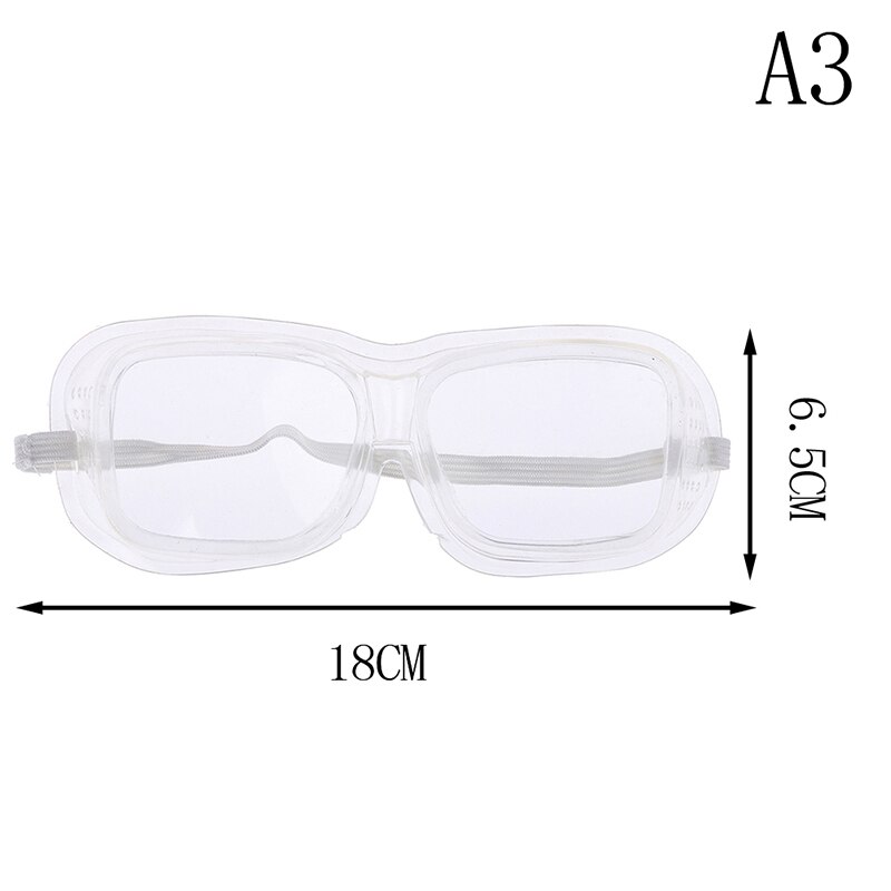 Lens Eye Protection dust Work laboratory Glasses 1pcs Safety Goggles Glasses Anti chemical splash Safety Goggles clear: 3