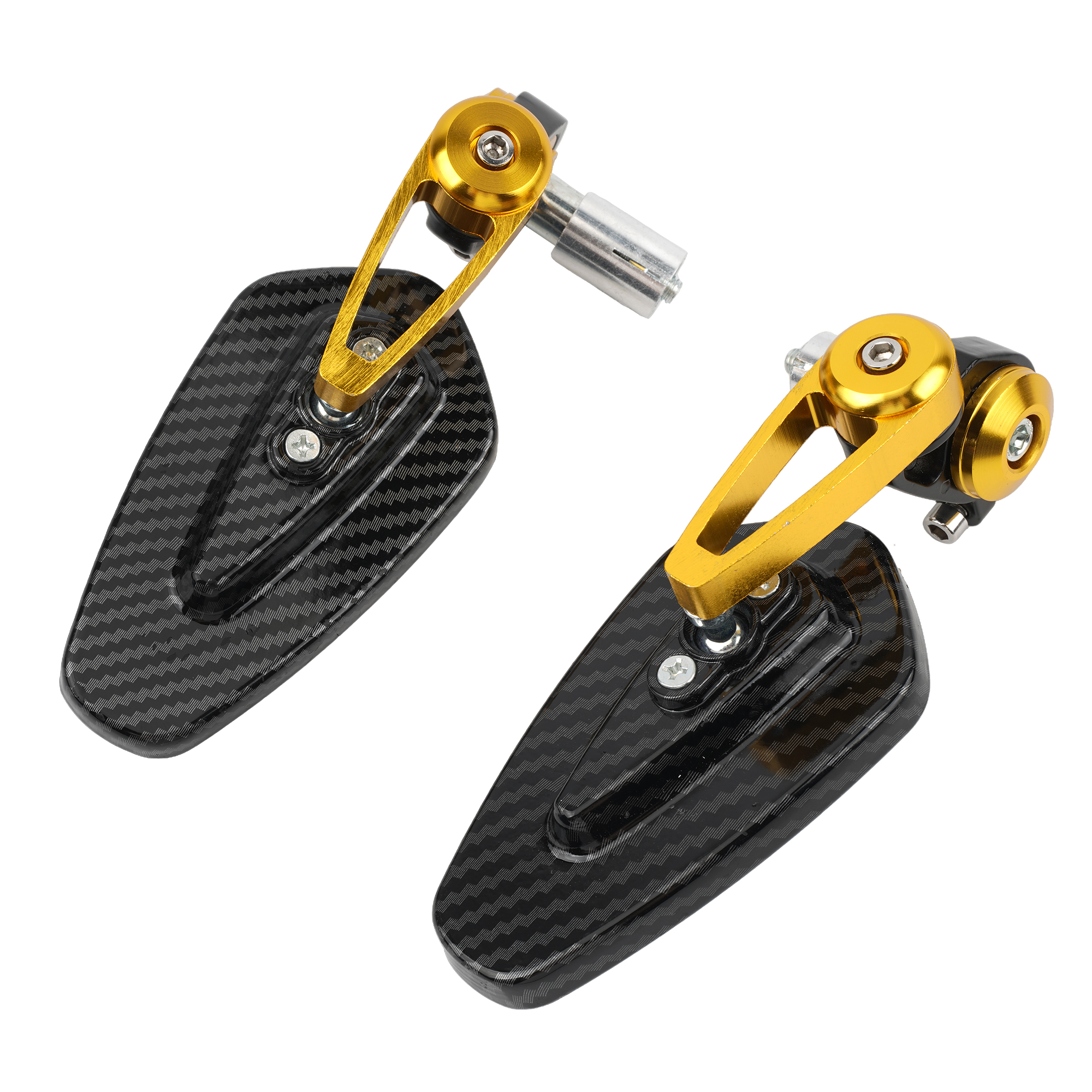 Motorcross 360 Draaibare Omgekeerde Achteruitkijkspiegel Motorfiets Carbon Fiber Accessoires Einde Stuur Gemodificeerde Spiegel