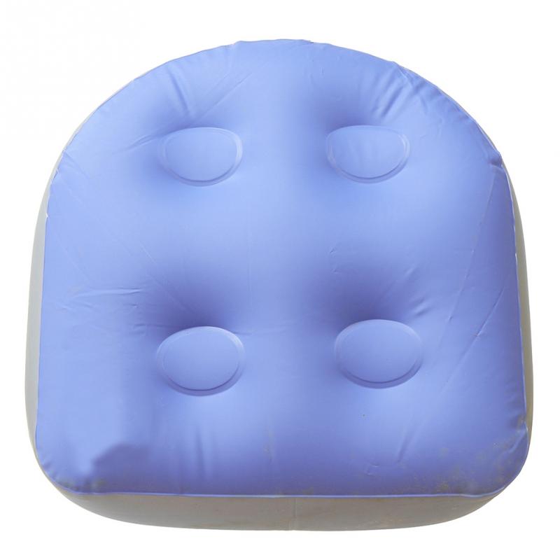 Almohadilla trasera multifuncional, cojín de Spa, alfombrilla de masaje, asiento elevador inflable blando, respaldo suave relajante, apoyo para adultos, niños, baño Pil: Blue 1pc