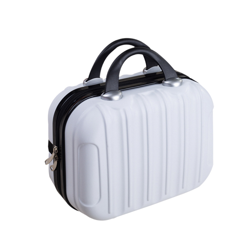 Pequeña maleta dura ropa de fin de semana de viaje belleza maquillaje aseo almacenamiento caja de mano caja de equipaje organizador Accesorios: A White