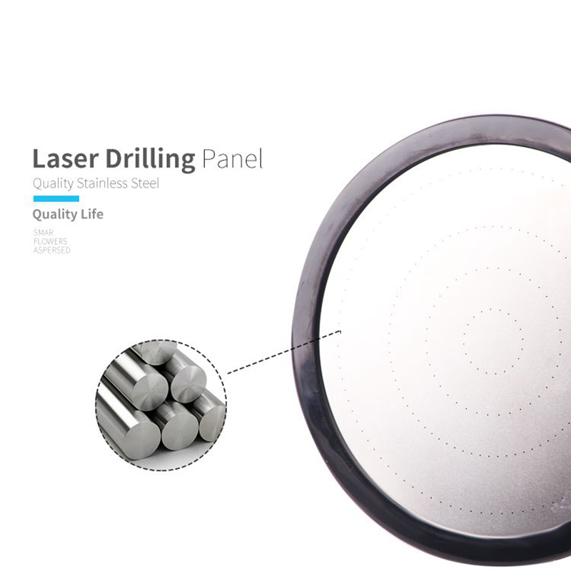 Zhang ji multi-fuctional håndholdt spa brusehoved 145mm stort panel højtryks spraydyse vandfald filter rense brusehoved