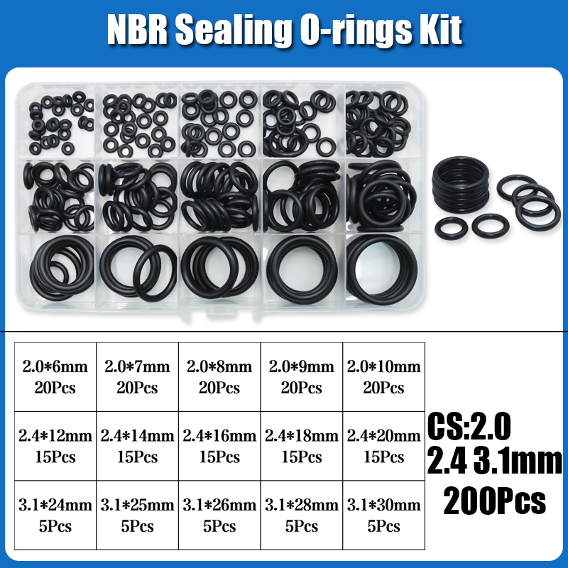 Lot De 10 Joints Toriques Nitrile – 52 X 1,9 Mm – Noir – étanchéité Huile/passage