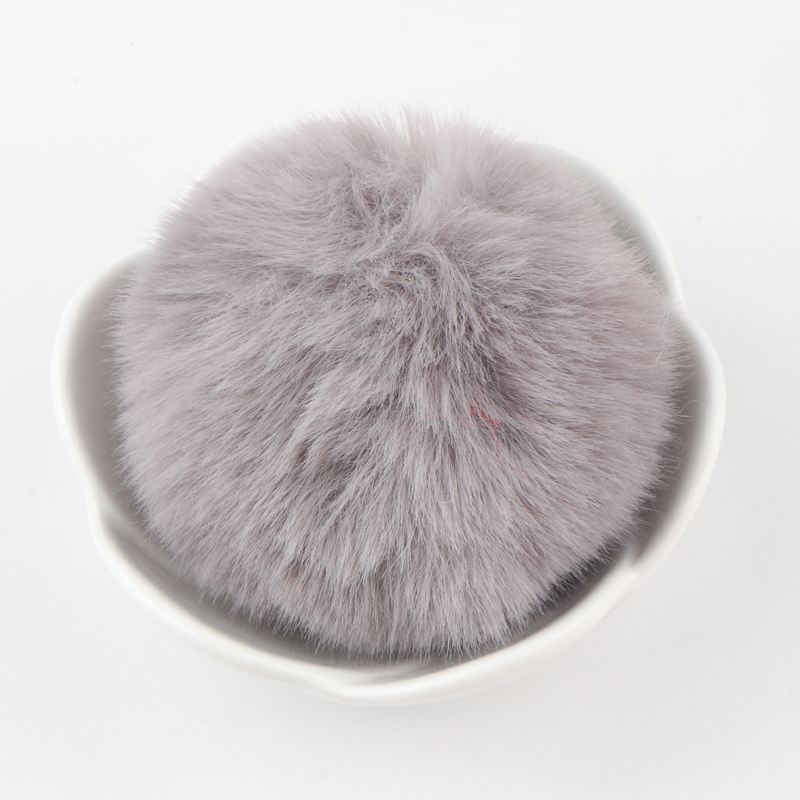 Bolas de pompón de piel de conejo Rex sintética, pompones suaves y esponjosos artificiales de 6cm y 8cm, pompones DIY, ropa hecha a mano, suministros para manualidades de costura: NICKEL / 3 XL