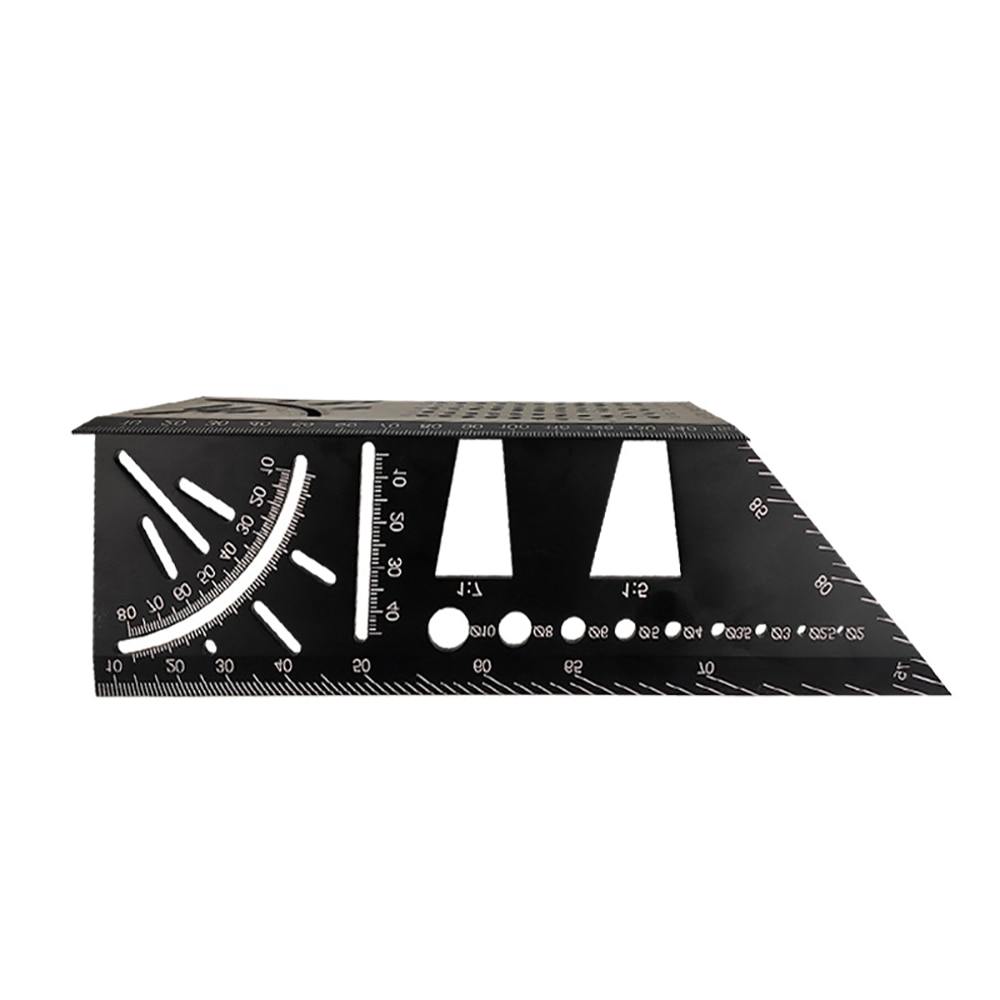 Aluminum Alloy Multifunctional Angle Ruler With 45 Degrees And 90 Over-Line Angle Ruler