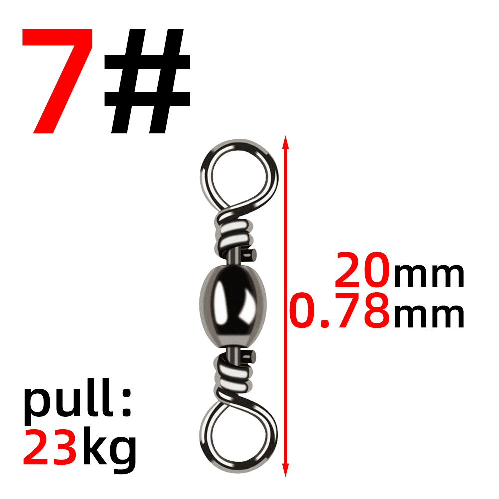 50Pcs Bottle Swivel High Speed Figure Eight Ring 8 Figure Ring Connector Fishing Gear Accessories