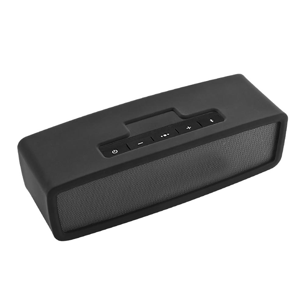 För bose sound link mini i/ii trådlös bluetooth-högtalare silikonskyddsfodral stötdämpande fallskyddshöljetillbehör: Svart