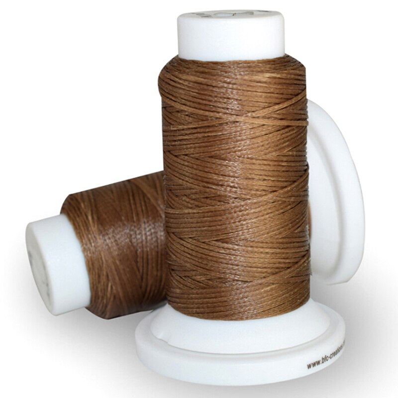 1PC 50Meters DIY Handicraft Tool Hand Waxed Thread 0.8mm 50m Polyester Cord Sewing Machine Stitching For Leather Craft: dark brown
