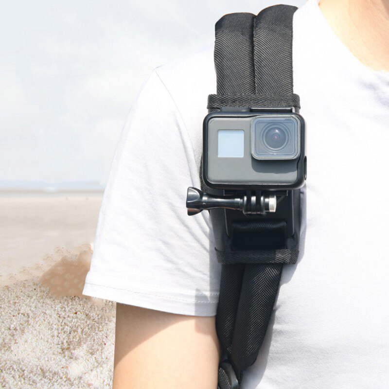 mochila con correa para hombro montaje para Gopro Hero 6 5 4 3 + con hebilla de gancho de rotación ajustable de 360 grados para Gopro Hero para Xia