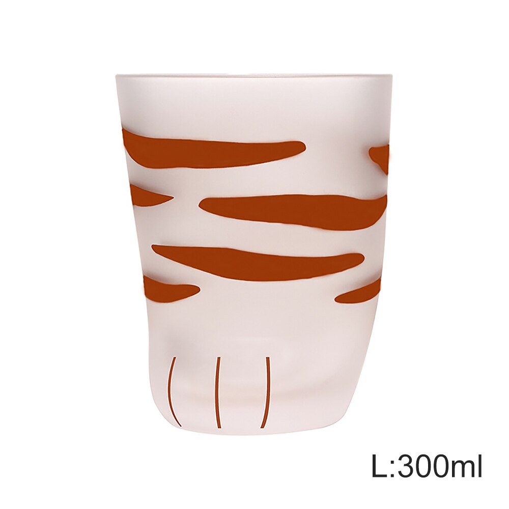 230/300ml kattklo kopp melk glass frostet glass kopper søte katter fot klo utskrift krus katt gryte til frokost kaffe låve melk y: Grønn