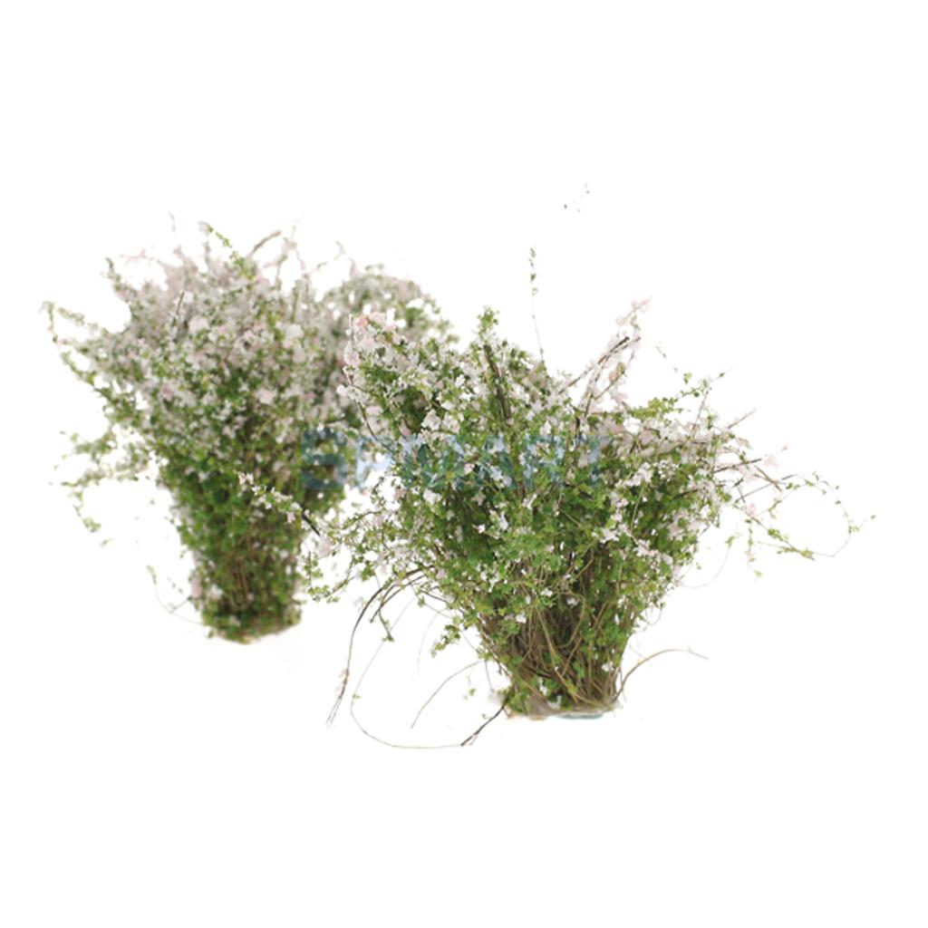 8Pcs Model Ground Cover Flower Model Miniature DIY Layout Scenery Landscape for RR Railway Street Building Park Garden