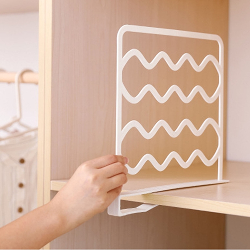 Upgraded Closet Shelf Dividers Plastic Wardrobe Partition Board Shelf Divider Separator for Clothes No Drilling Durable