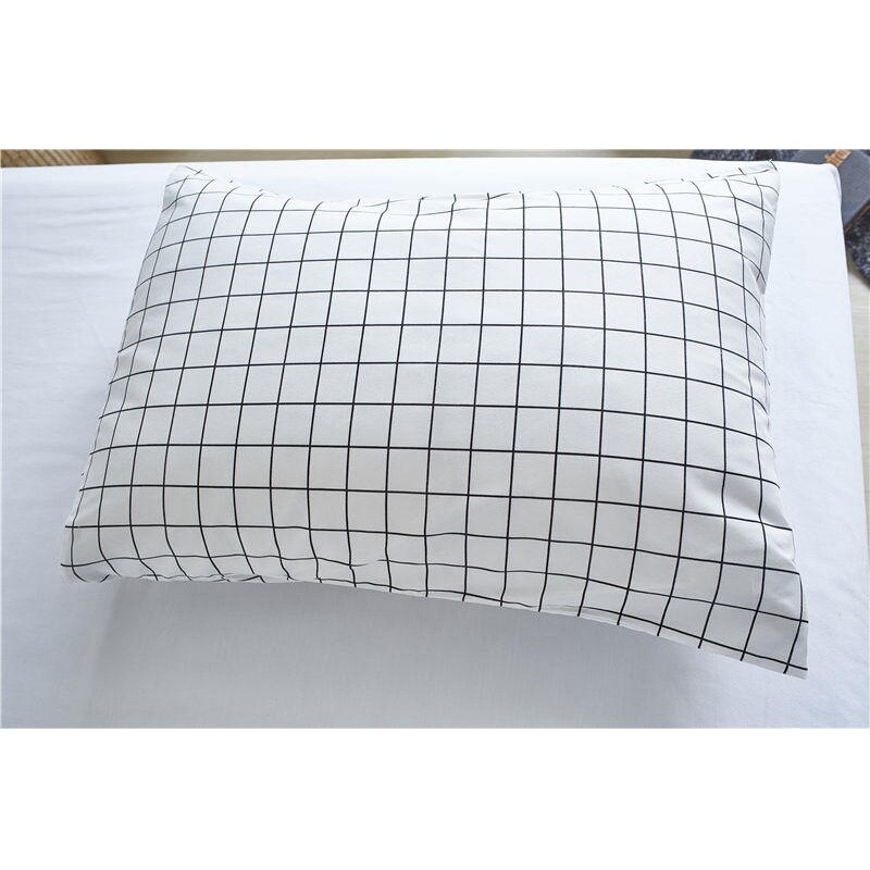 Luxe Polyester unieke Zwart wit strepen Ins Mode Plaid Zomer dekbedovertrek set US Koning/Koningin/Twin quilt moderne edredon