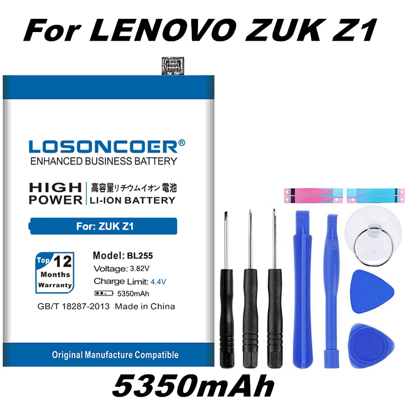 Losoncoer 5350 Mah BL255 Batterij Voor Lenovo Zuk Z1 Z1221 Batterij
