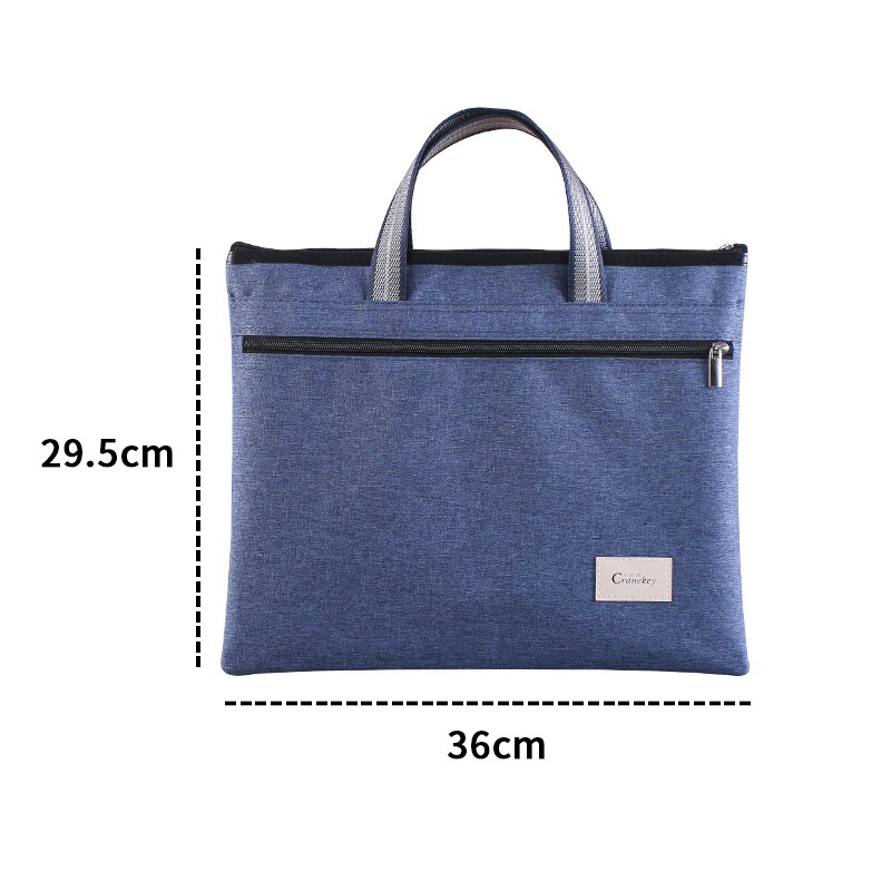 Laptop Aktetas Draagbare Canvas Tas Data Bestand Opbergtas Business Rits Multi-layer Bestand Zak Kantoorbenodigdheden