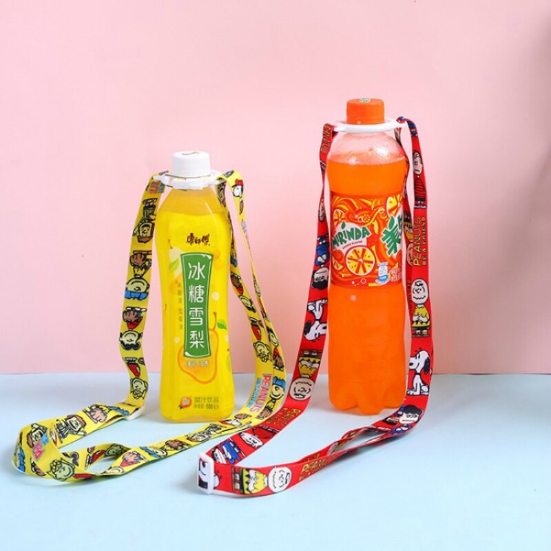 ¡Novedad! Botella de bebida de dibujos animados japonesa con correa ajustable para agua Mineral, botella de agua para hervidor