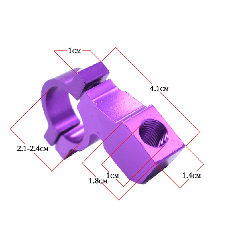 2 stuks motorfiets fiets atv achteruitkijkspiegel beugel mount adapter houder klem schroef cnc aluminium 22 mm 7/8 "stuur universeel