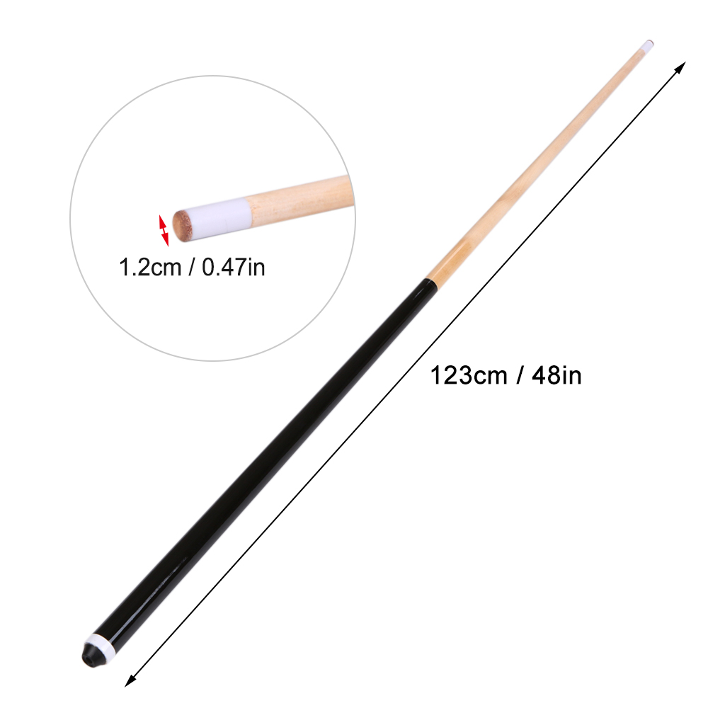 Billard-Queue, Kinder-/Erwachsenen-Pool-Stick, Whitewood-Hinterradgabeldesign, 1/2 geteilt, geeignet für Zuhause und Bar, präzise und gerade: YELLOW