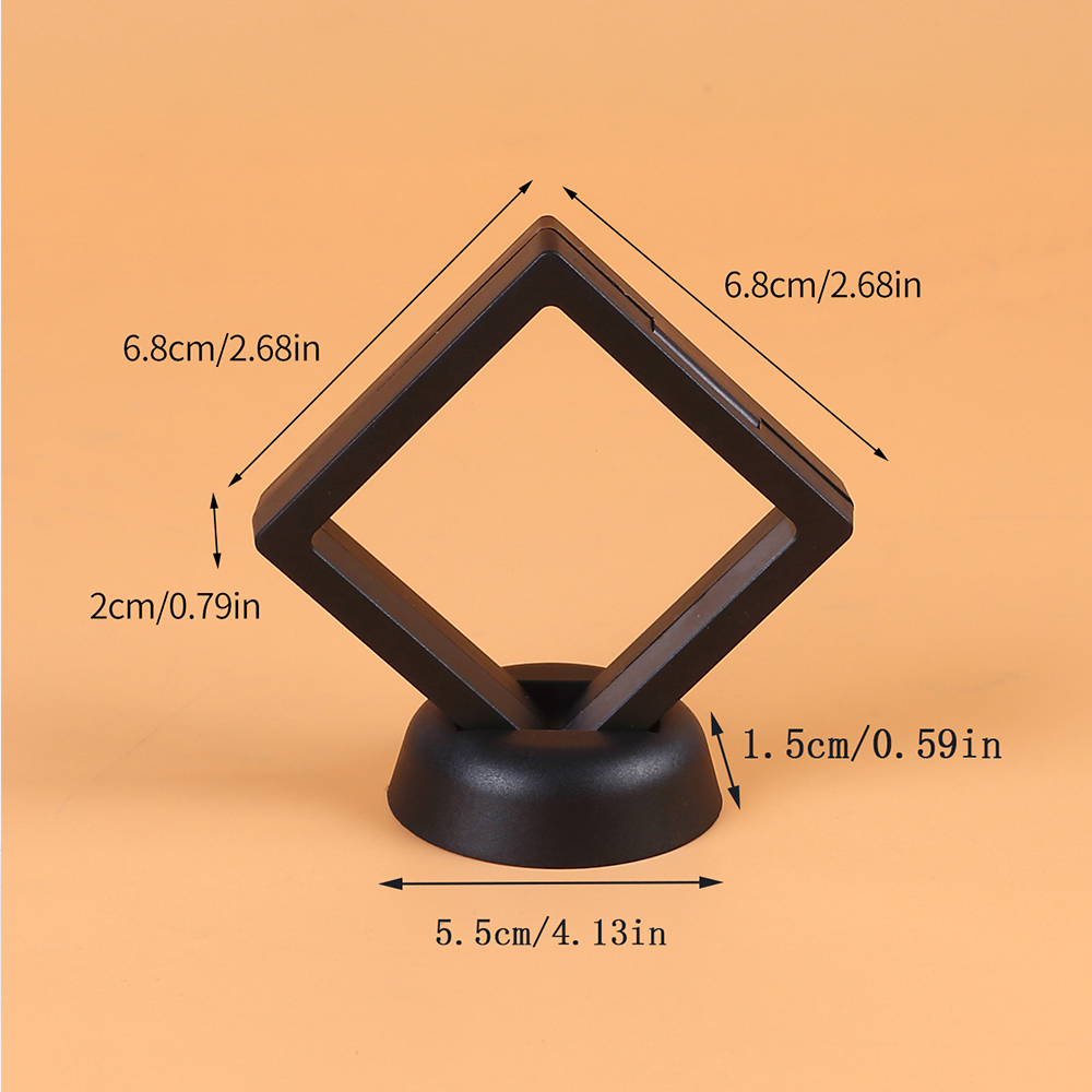 5Pcs Floating Display Case Frame Ring Necklace Earring Packaging Box Jewelry Coin Display Stand Holder