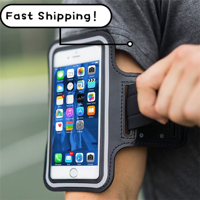 4-5.5inch Outdoor Sports Phone Holder Armband Case for Samsung Gym Running Phone Bag Arm Band Case for iPhone 7/8 Huawei