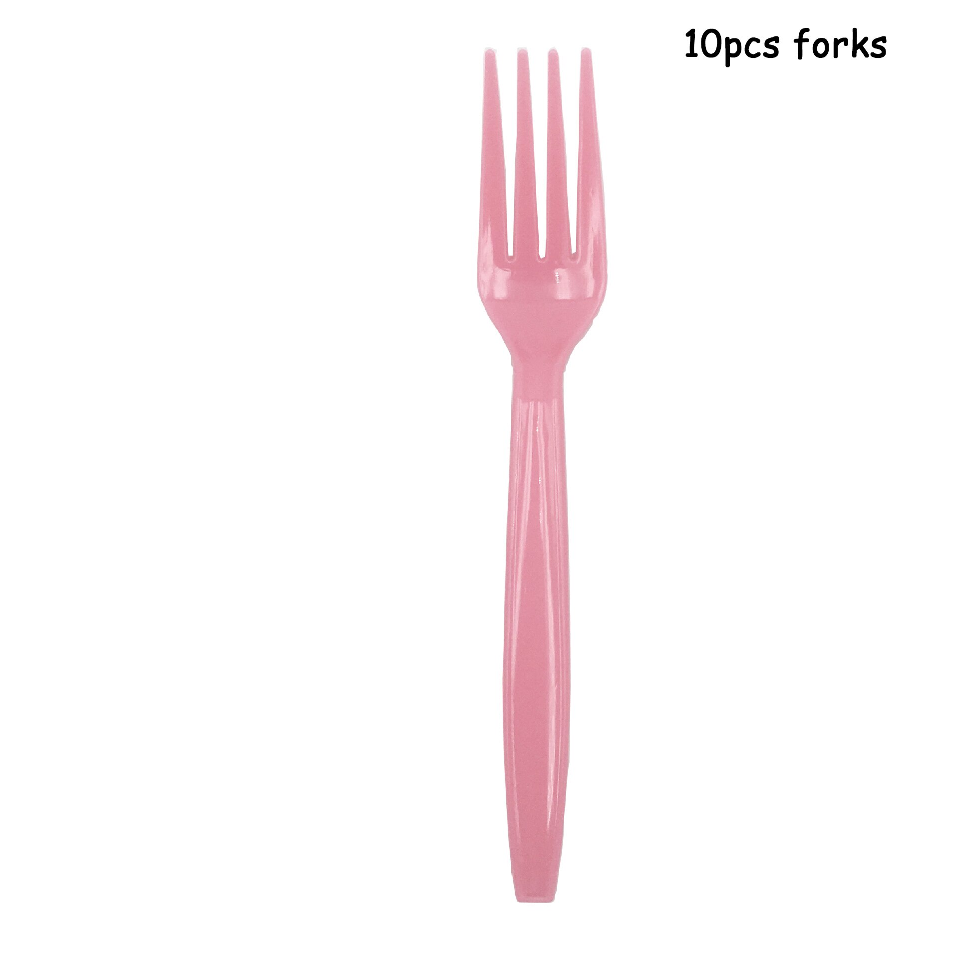 Suministros de de cumpleaños, vajilla desechable de flamenco, rosa, plato, tazas o manteles, Baby Shower, decoración para de boda: 10pcs forks