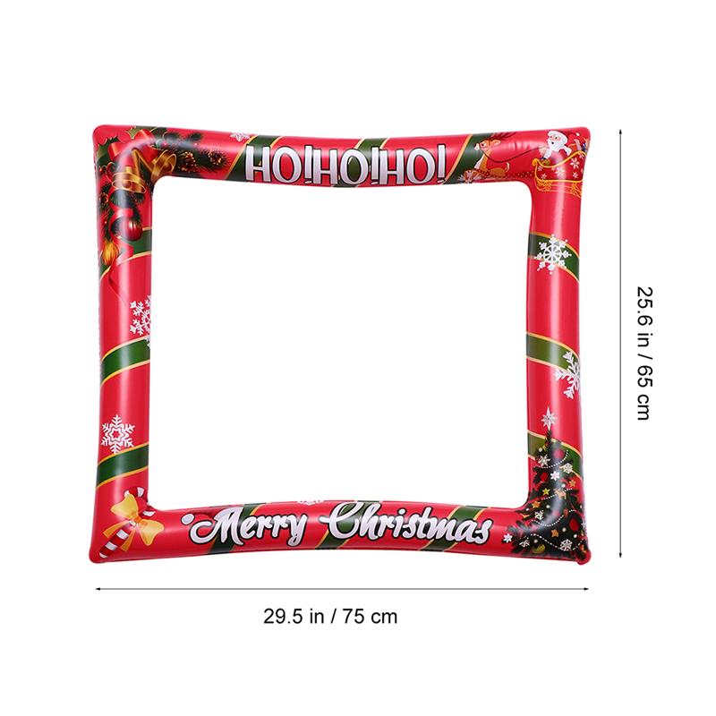 2Pcs Christmas Decoration Photo Booth Props Christmas Inflatable Photo Holder Frame Photo Props Photo Booth Props for Party