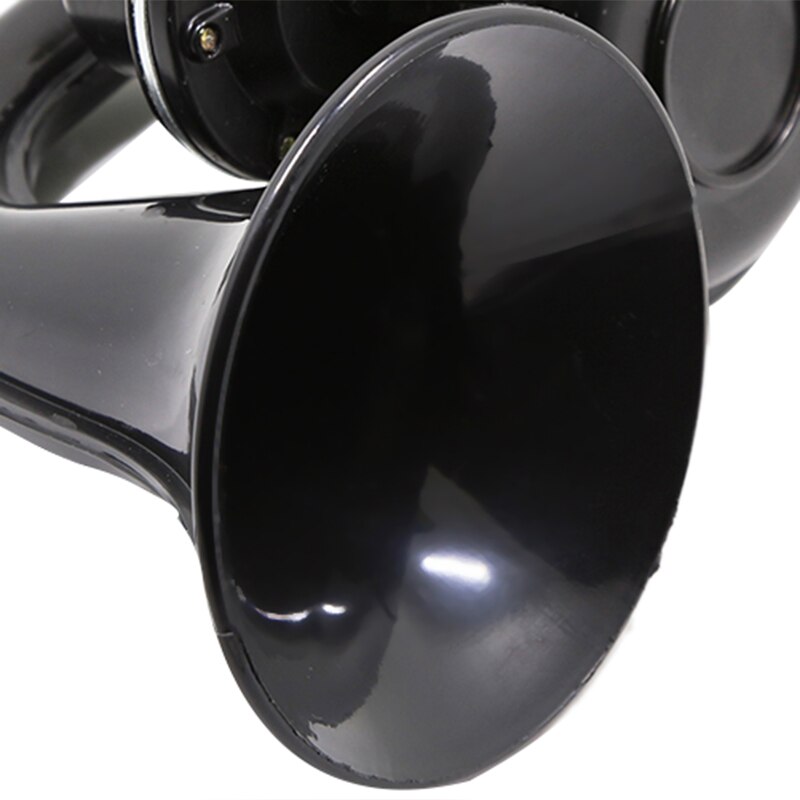 Truck 135db Air Horn 12/24V Super Loud Trumpet Air Horn with Electric Valve Flat for Auto Car Vehicle Trucks