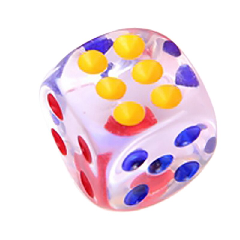 Ensemble de dés de jeu à 6 faces, dés transparents en acrylique de 16MM, pour DND,MTG,RPG,Tenzi,Yahtzee, jeux de société, enseignement des maths, Top 50 pièces