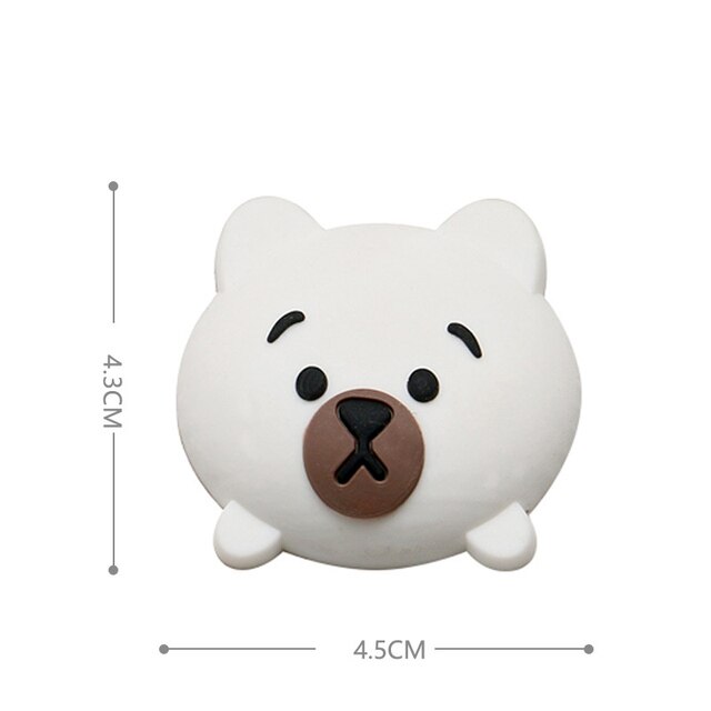 Tope de puerta con dibujos animados a la , Pomo de puerta, bloqueo de guardabarros de goma, almohadilla protectora contra choques, Protector de pared a prueba de golpes: D