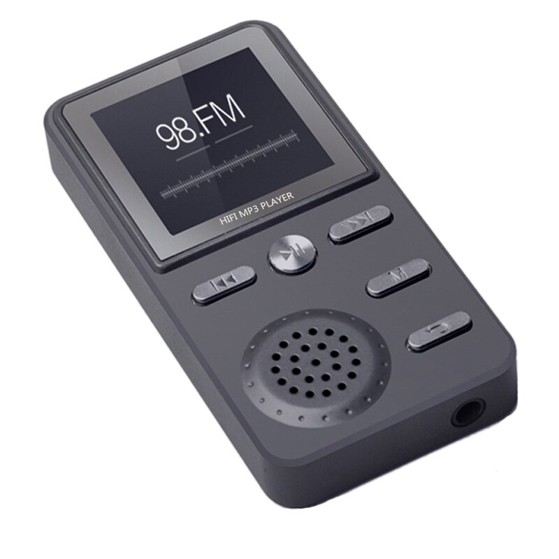 8gb mp3 spelare metall förlustfri hifi  mp3 sport musikspelare multifunktion fm klockinspelare högt stereo spelare: Svart