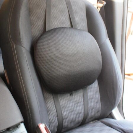 Cojín Lumbar para asiento de coche, cojín Lumbar negro para corrección de postura y dolor de espalda, cojín Lumbar para Conductor de coche