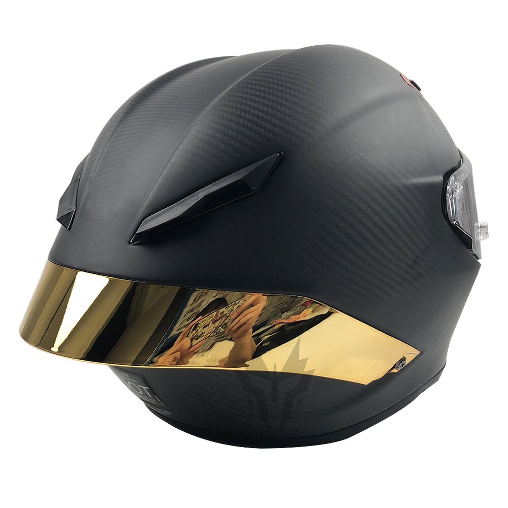 Motorcycle Rear helmet spoiler case for AGV Pista GPR GPRR corsa R: Gold