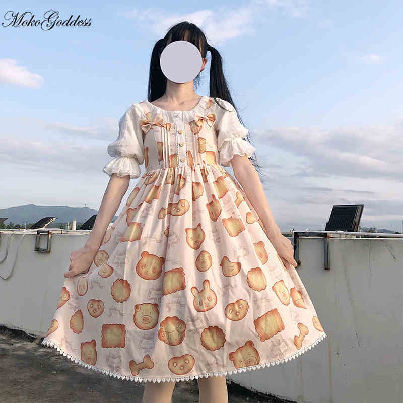 Vestido Moko Lolita dulce pastel verano JSK sin mangas lolita princesa vestido japonés vintage, victoriano princesa vestido de