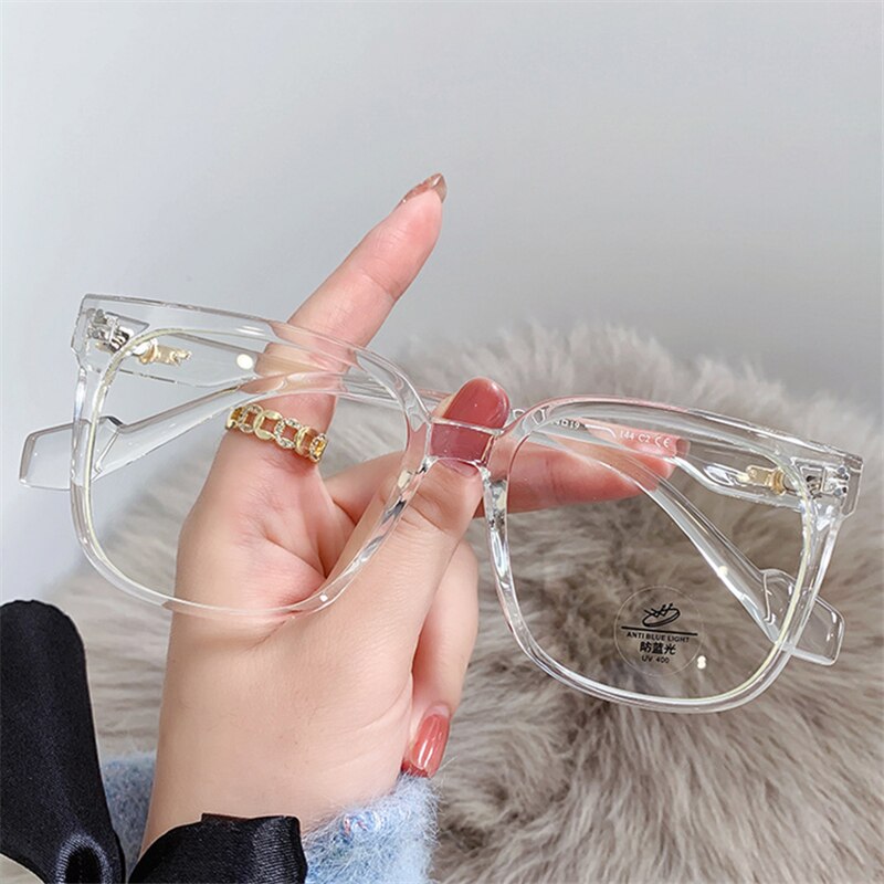 YOOSKE – lunettes de vue Anti-lumière bleue, monture pour ordinateur, léopard, surdimensionnées,: clear
