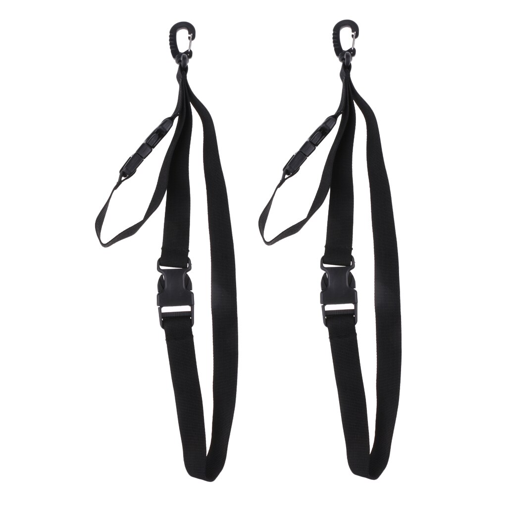 2x sorte nylon webbing finne maske holder rem holder dykkerudstyr