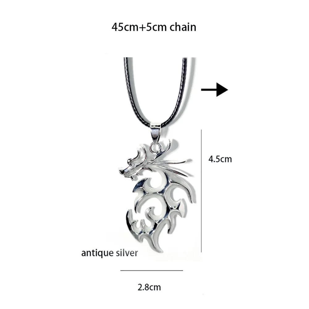 Luminous Dragon Necklace Glowing Night Fluorescence Antique Vintage Glow In The Dark for Men Women Party Halloween Day Club