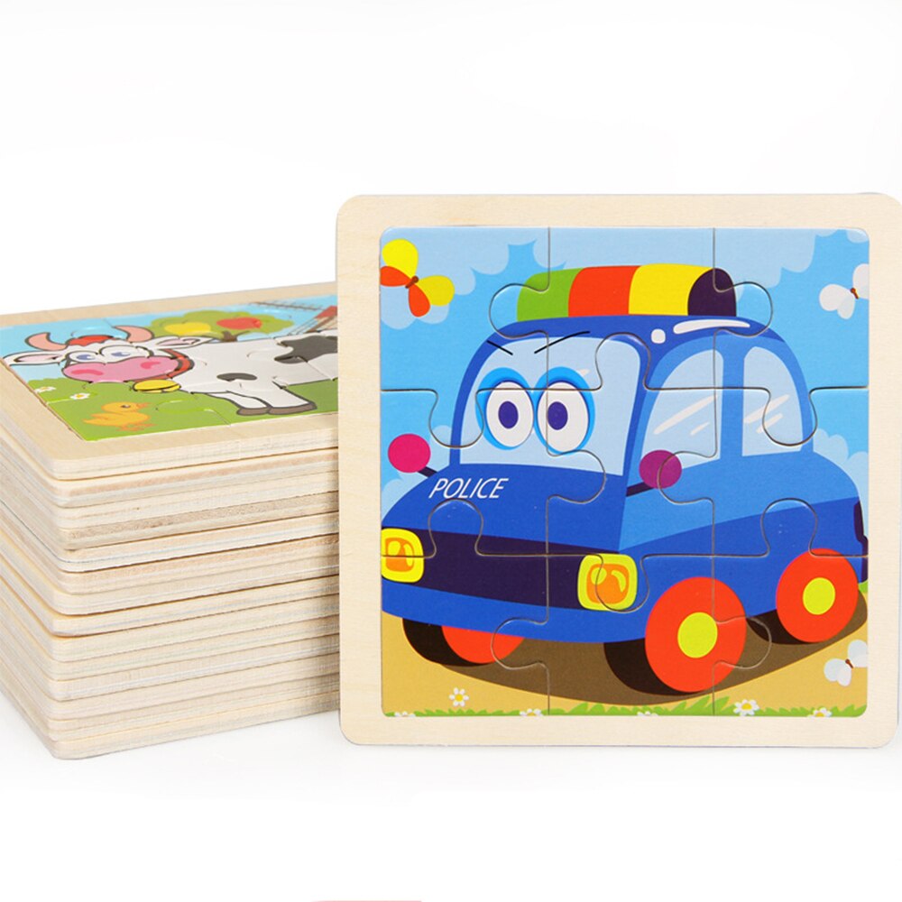 Inteligencja zabawka dla dzieci drewniana układanka 3D Tangram dla bajkowe zwierzątka dla dzieci/Puzzle ruchu zabawki edukacyjne