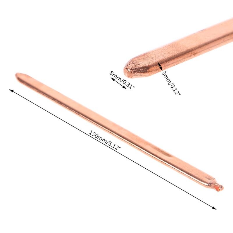 150mm/200mm/250mm/300mm Pure Copper Tube Tubing For Computer Laptop Cooling Notebook Heat Pipe Flat or Round: 130x8x3mm