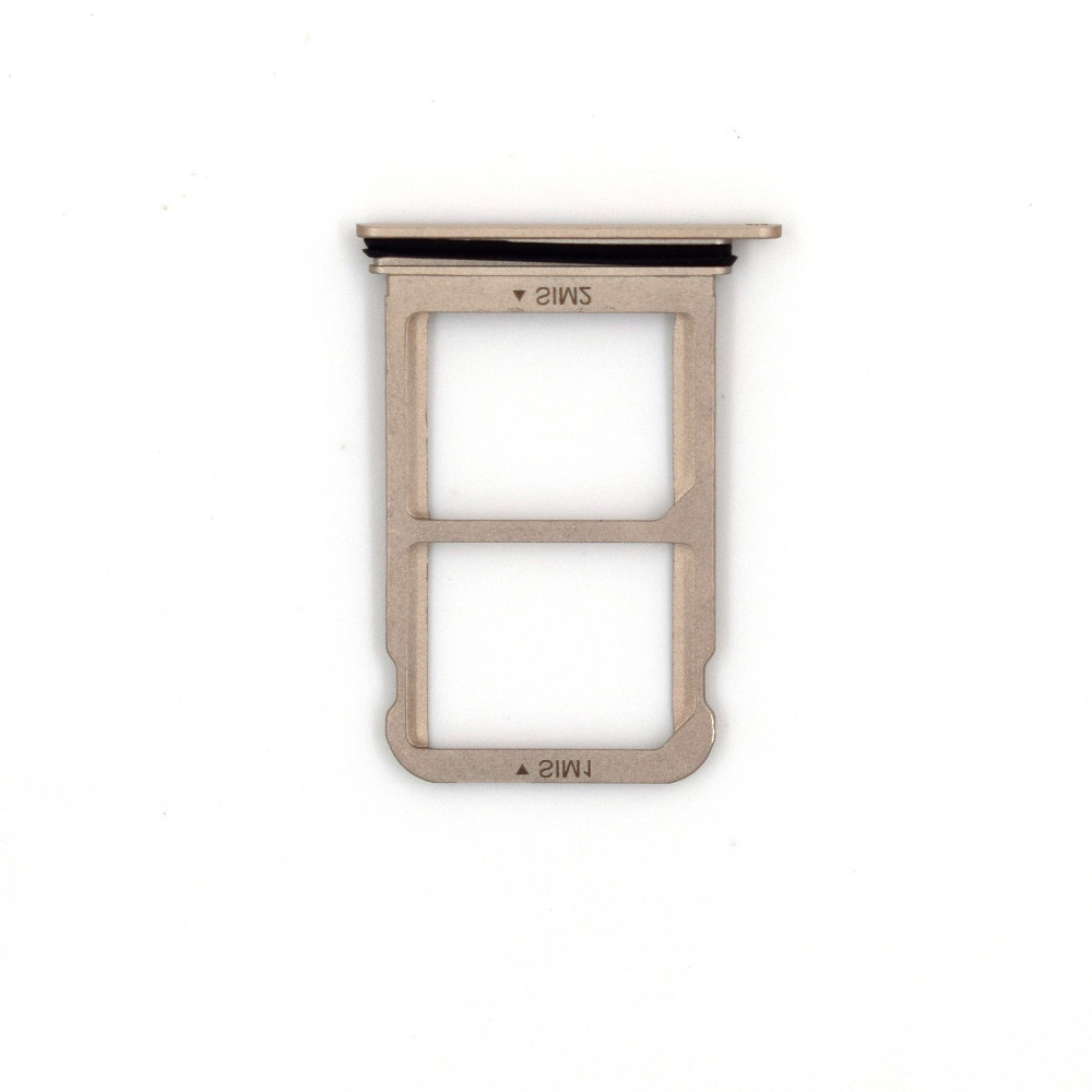 DUAL SIM Micro SD Kaart Lade Houder Slot Vervanging voor Huawei P20 (Roze Goud)