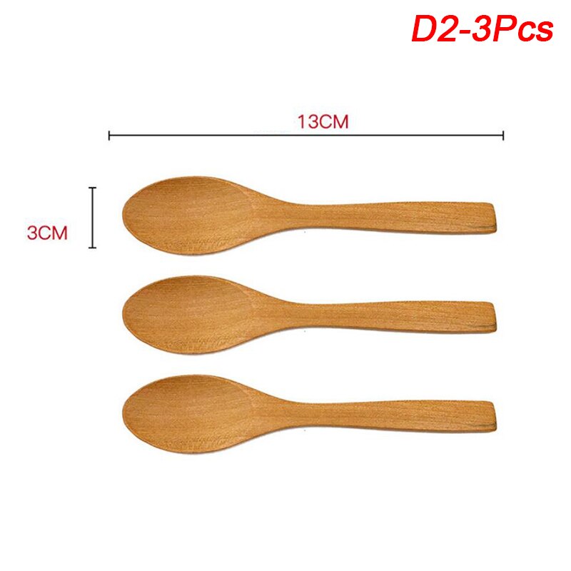 1pc/3 st bambu sylt sked baby honungssked kaffesked delikat kök med krydda liten skopa tesked: D2