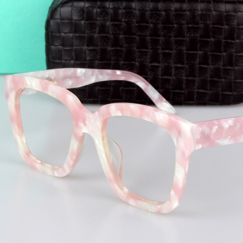 Zerosun Brillen Rahmen Männer Frauen Korea Gläser Männlichen Acetat Schwarz Brille Janpanese Jahrgang retro-Streber Brillen für Optische: nur Rahmen C3