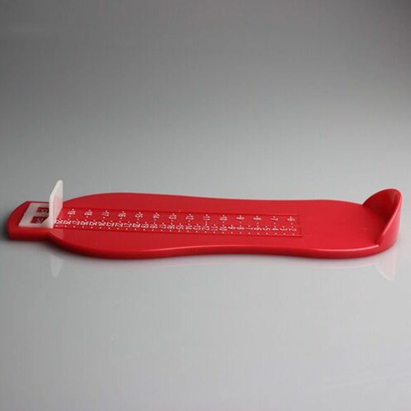 4 farver baby fod lineal børn fod længde måleenhed børnesko lommeregner til børn spædbarn sko fittings måler værktøjer: Rød