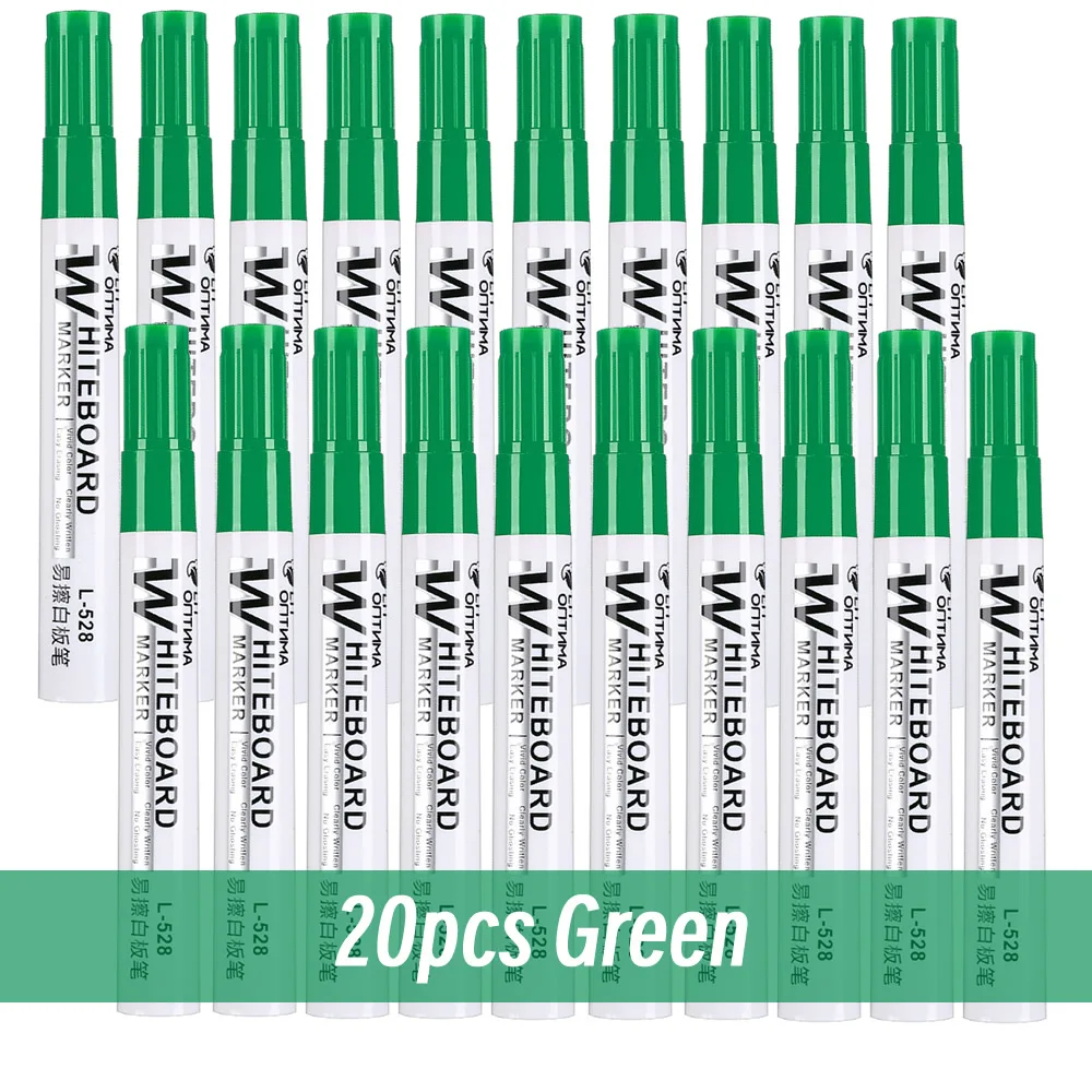 1/20 Stuks Uitwisbare Whiteboard Marker Pen Schoolbord Marker Onderwijs Krijt Voor Glas Keramiek Kantoor School Art Marker briefpapier: Clear