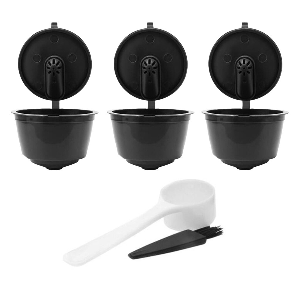3rd återanvändbara dolce gusto kaffekapslar för kaffe dolcegusto nescafe-maskin återanvändbara dulce gusto kaffefilter: 3 st svart