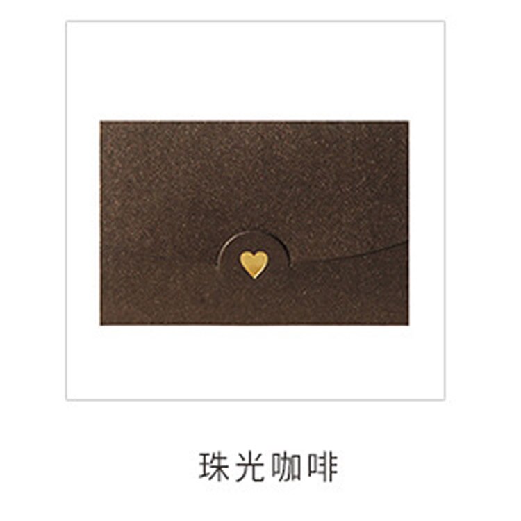 Mini enveloppe vintage et vierge avec perles colorées pour mariage, 40 pièces, invitation, amour, papier, enveloppe dorée de 11 couleurs: XiaoKaFei