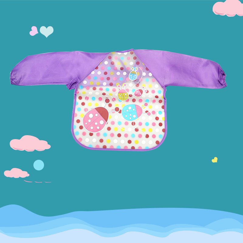 Karikatur Baby Lätzchen Bunte Lange Ärmel Schürze Wasserdichte Kleinkind Fütterung Lätzchen rülpsen Tücher freundlicher Malerei Kleidung Baby Lätzchen