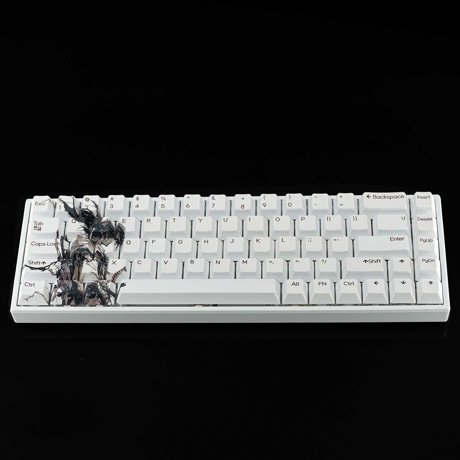 NPKC Cherry Profile Keycaps Anime Keycap PBT Key caps For MX Switch 60% 65% Mechanical Keyboard Caps Wooting 60 MAD 68HE Key cap: Khaki