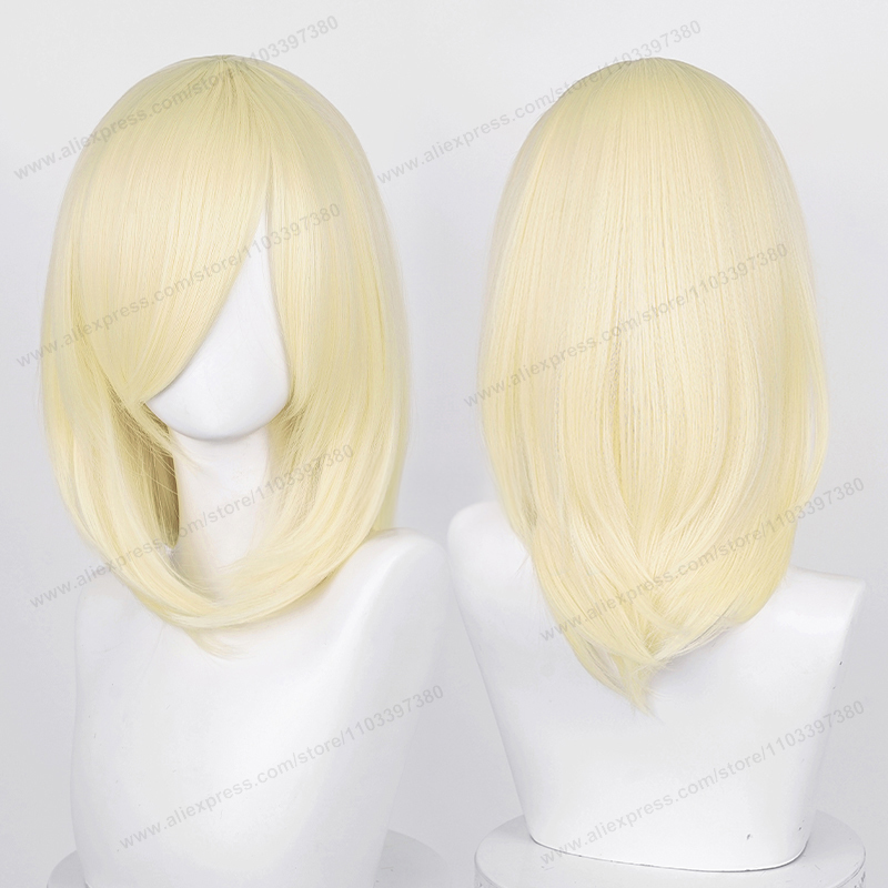 Anime 40 cm Mittel Basic Synthetische Knall blond Cosplay Perücke Schwarz Weiß verrotten Rosa Grün Braun Gold Blau Frauen Hitzebeständige haar: Rosa