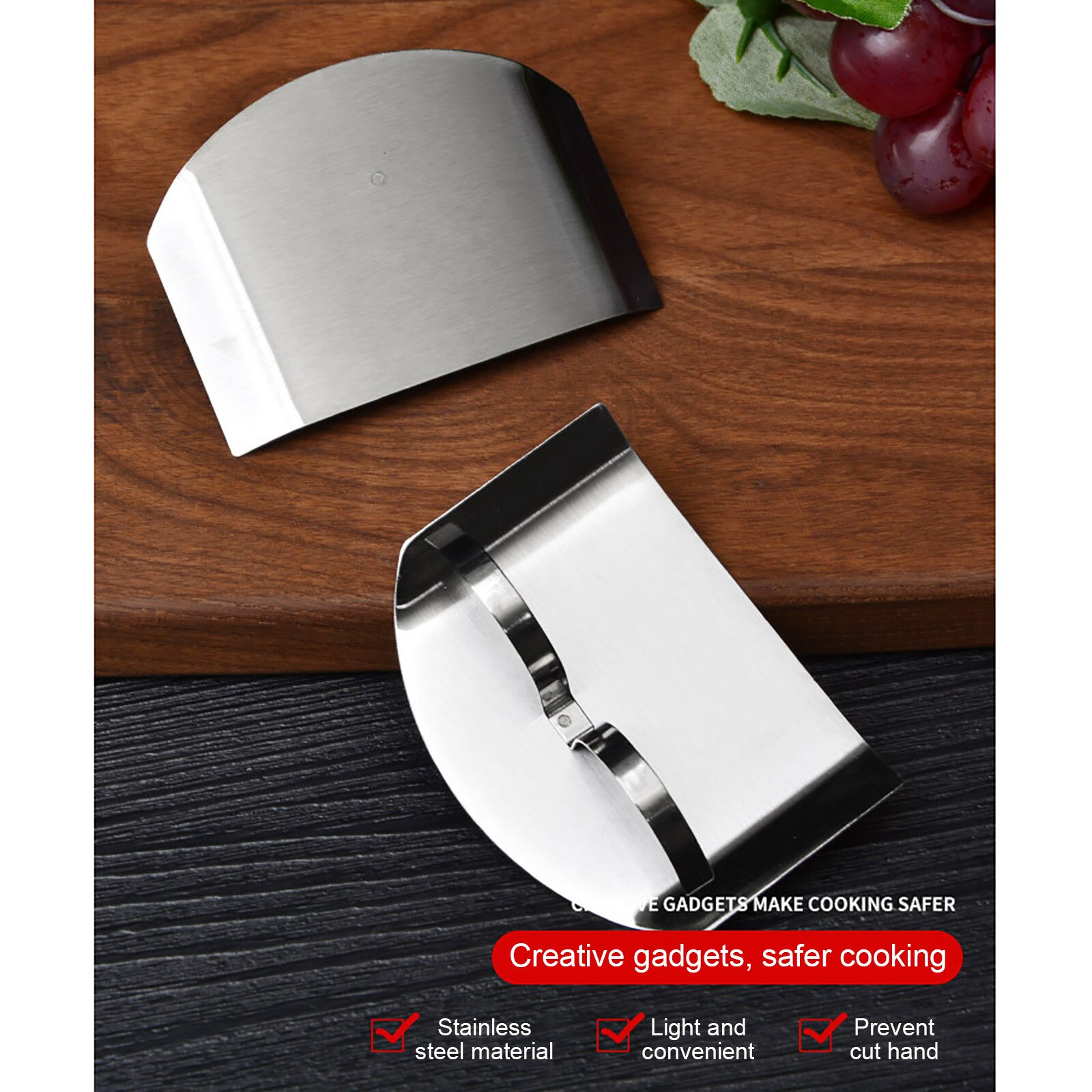 Outils de cuisine de garde de doigt d'anti-coupe de protège-doigts d'acier inoxydable