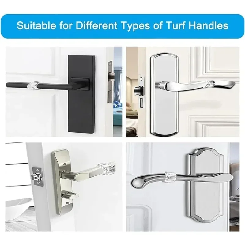 1/12PCS Deur Stopt Siliconen Deurklink Buffer Muurbescherming Deurknop Bumper Meubels Beschermd Valblokken Schokbestendige ringen