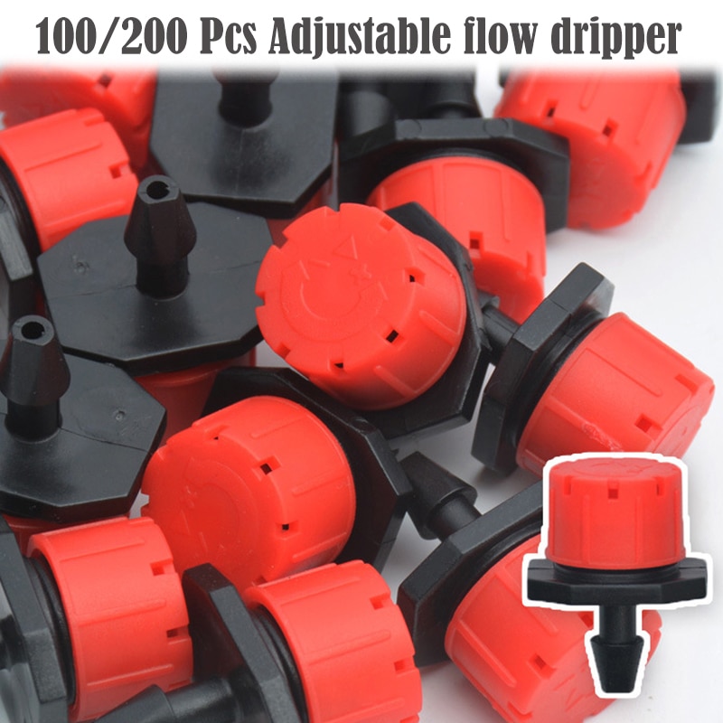 Garden Irrigation System Drip Irrigation Kit 1/4" Blank Distribution Tubing Watering Drip for Greenhouse Irrigation dripper
